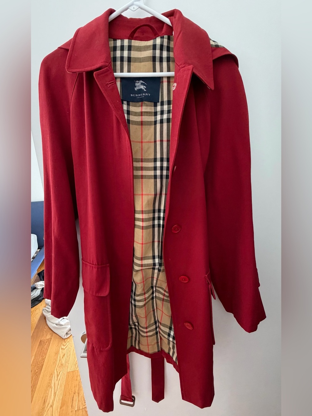 Burberry coat with hood